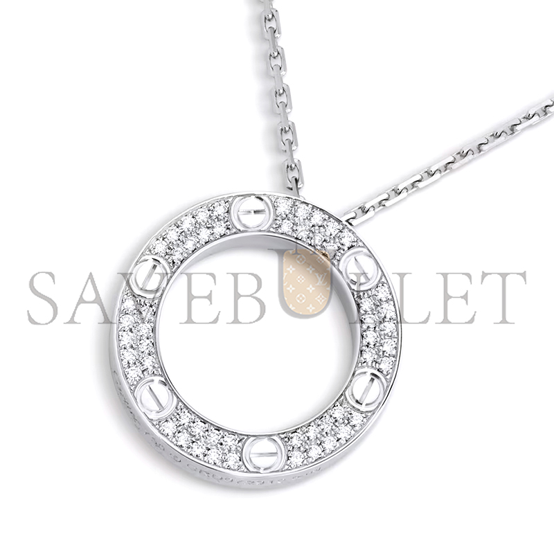 CARTIER LOVE NECKLACE, PAVED B7058000